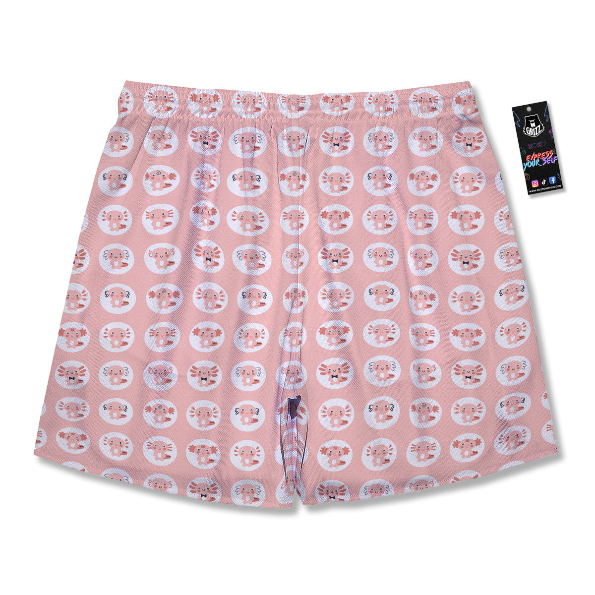 Axolotl Baby Print Pattern Men's Running Shorts-grizzshop