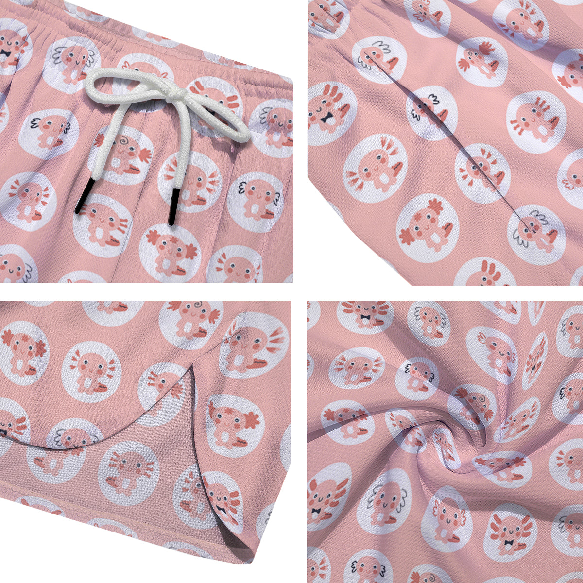 Axolotl Baby Print Pattern Men's Running Shorts-grizzshop