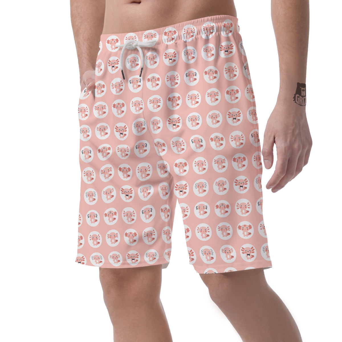 Axolotl Baby Print Pattern Men's Shorts-grizzshop
