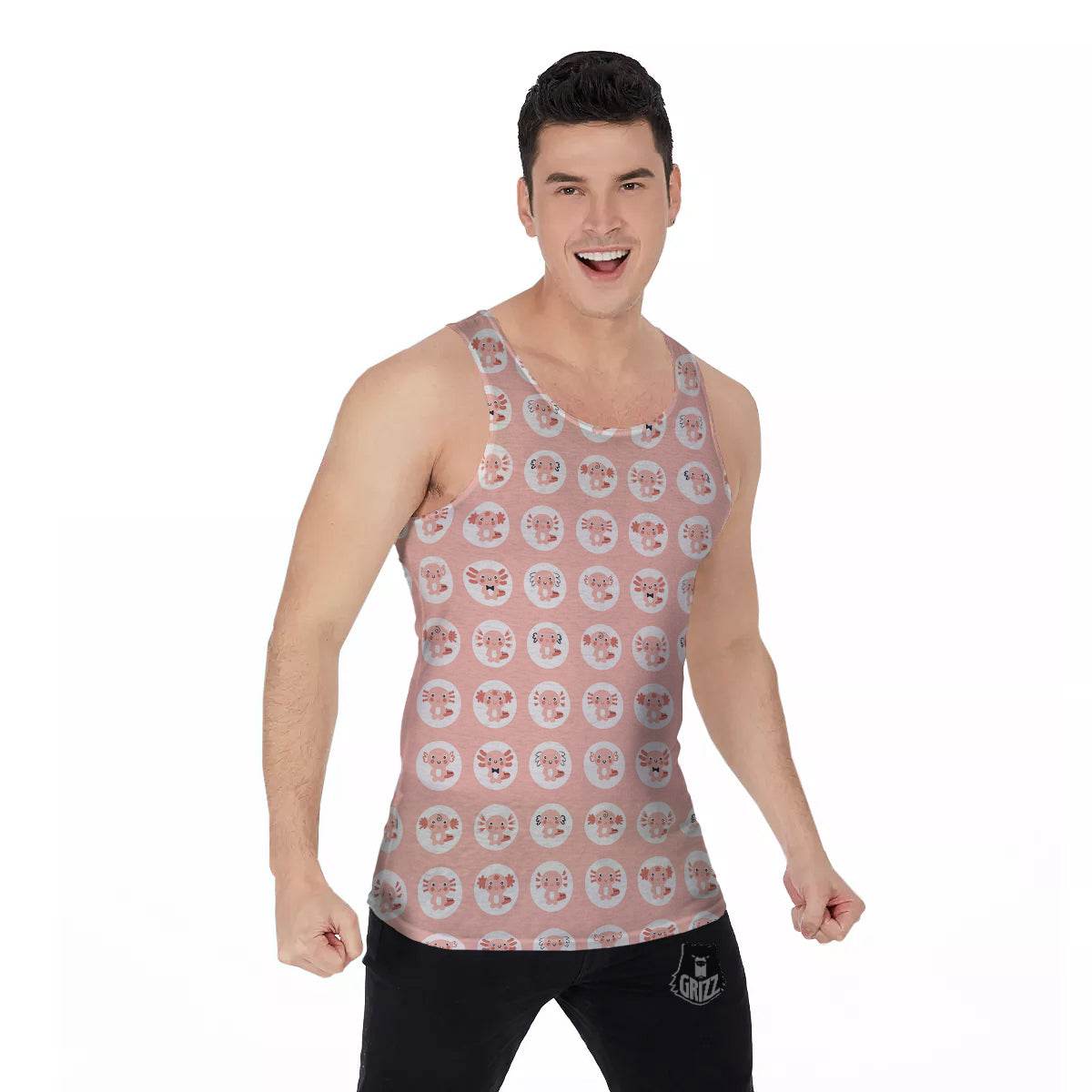 Axolotl Baby Print Pattern Men's Tank Top-grizzshop