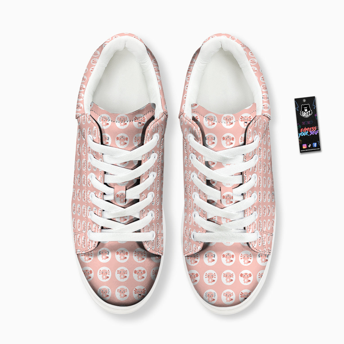 Axolotl Baby Print Pattern Platform Shoes-grizzshop