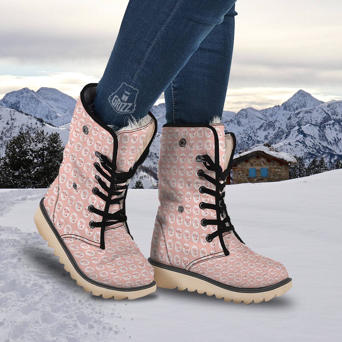 Axolotl Baby Print Pattern Snow Boots-grizzshop