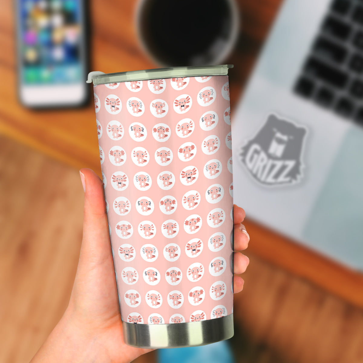 Axolotl Baby Print Pattern Tumbler-grizzshop