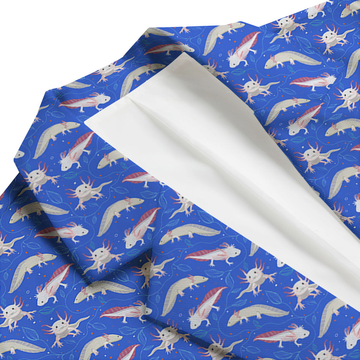 Axolotl Blue Print Pattern Men's Blazer-grizzshop