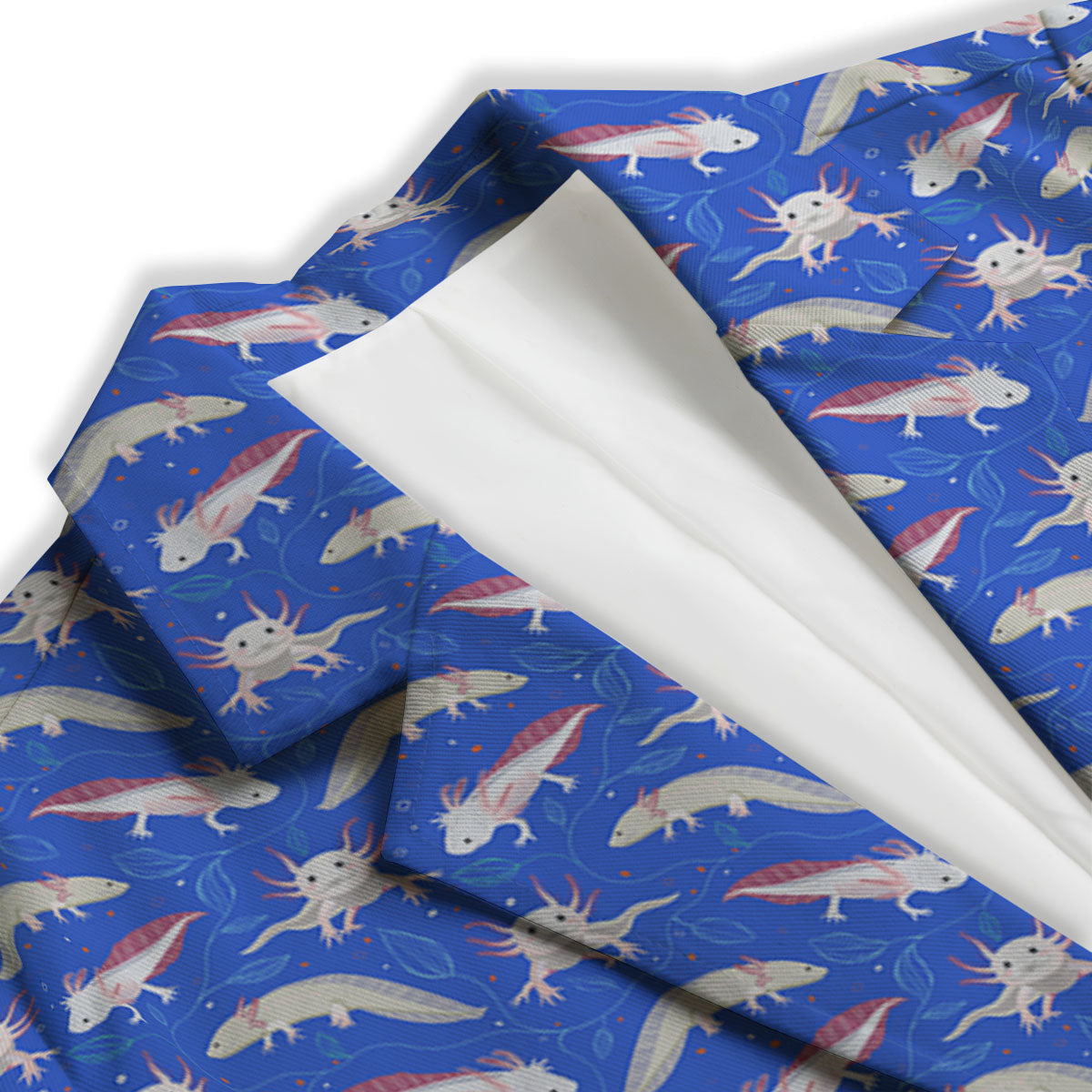 Axolotl Blue Print Pattern Women's Blazer-grizzshop