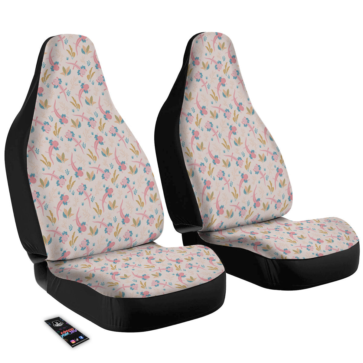 Axolotl Pastel Print Pattern Car Seat Covers-grizzshop