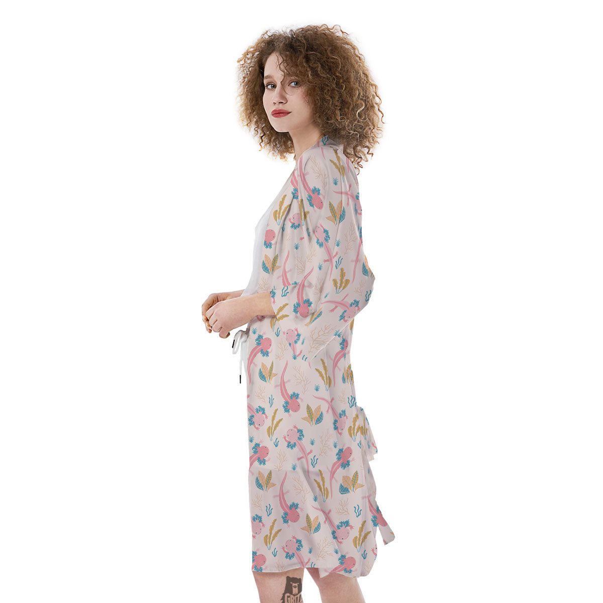 Axolotl Pastel Print Pattern Kimono-grizzshop