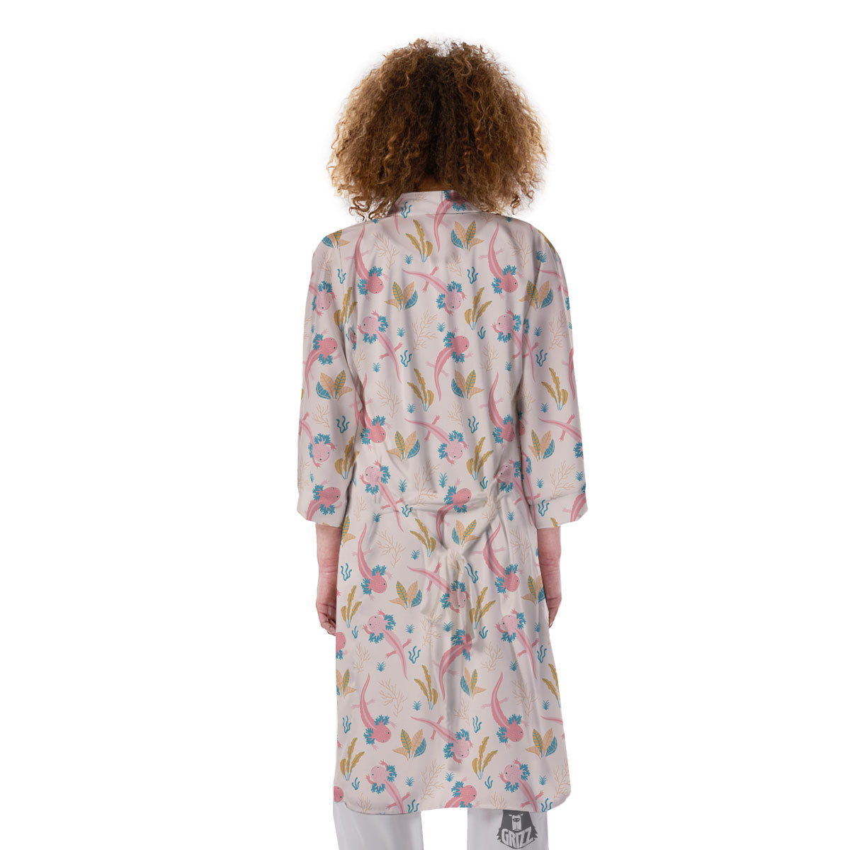Axolotl Pastel Print Pattern Kimono-grizzshop