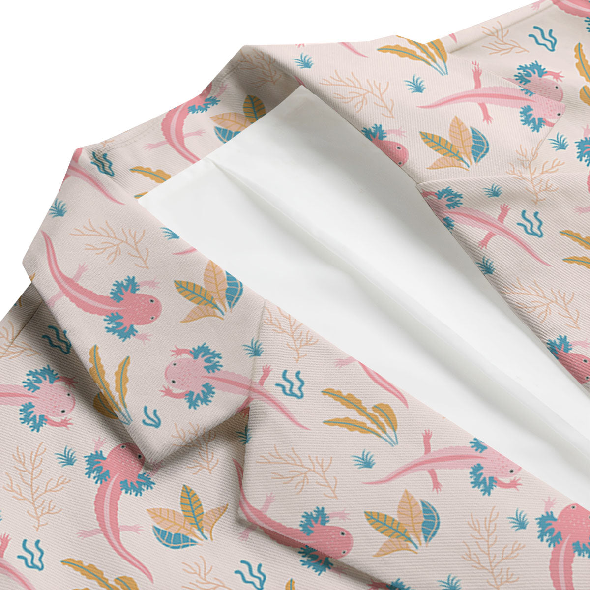 Axolotl Pastel Print Pattern Men's Blazer-grizzshop