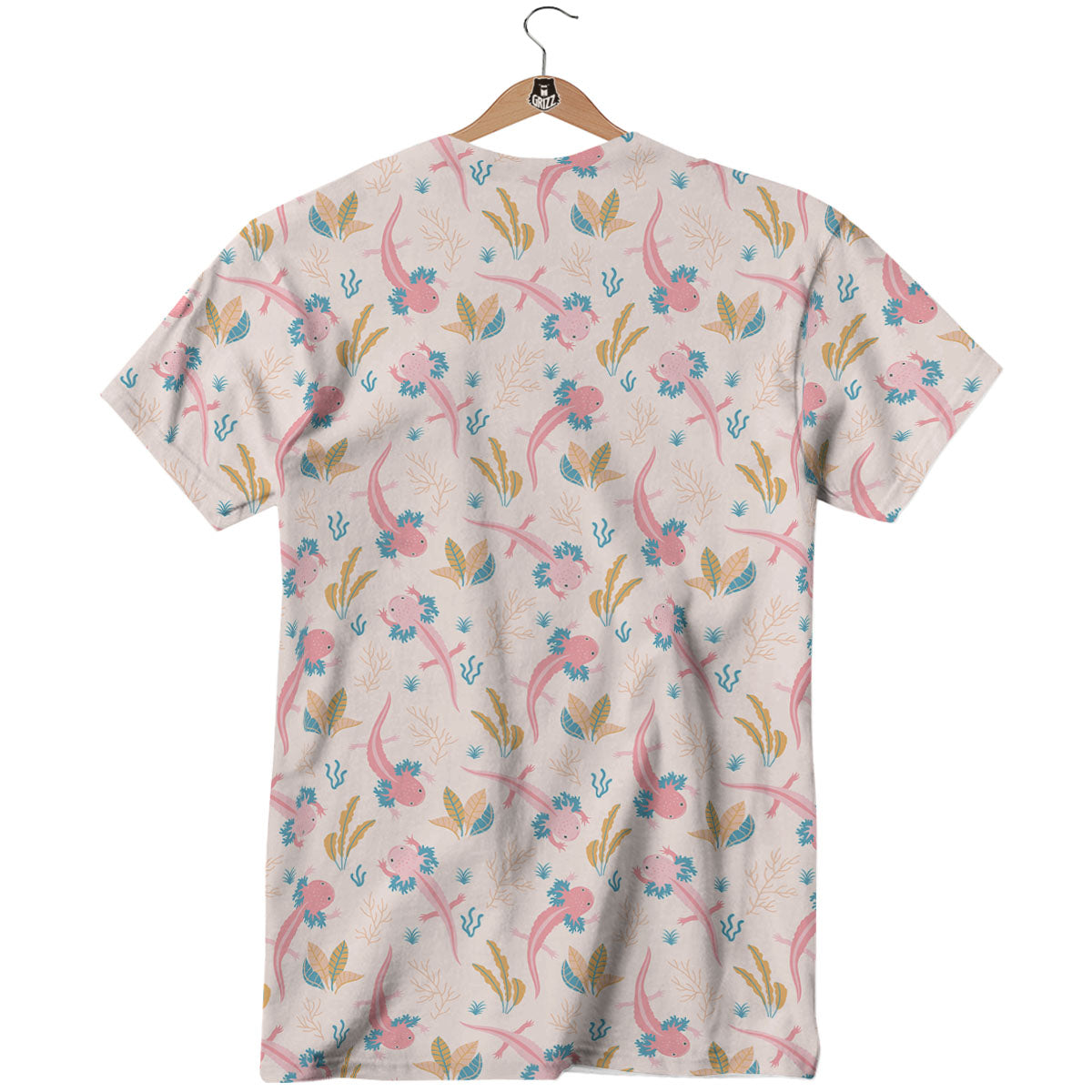 Axolotl Pastel Print Pattern T-Shirt-grizzshop
