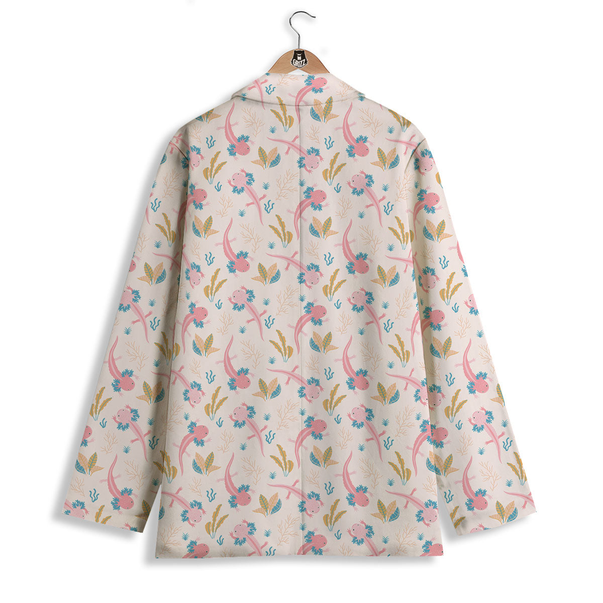 Axolotl Pastel Print Pattern Women's Blazer-grizzshop