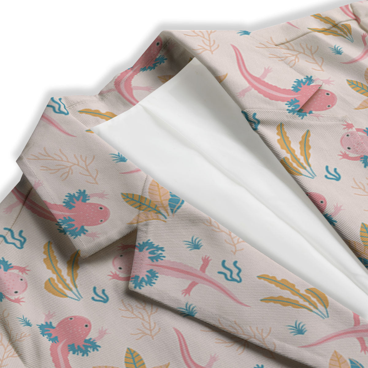 Axolotl Pastel Print Pattern Women's Blazer-grizzshop