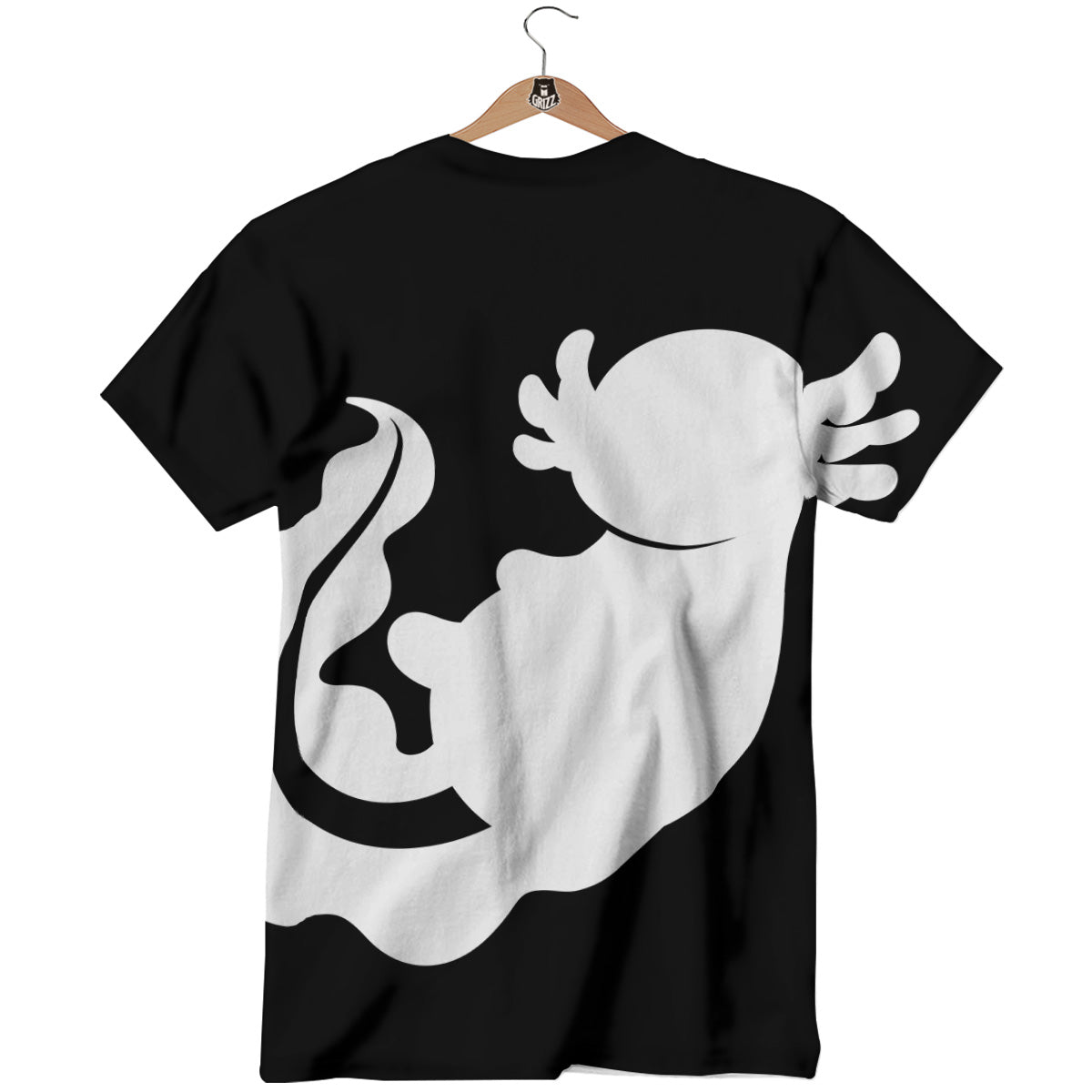 Axolotl White And Black Print T-Shirt-grizzshop