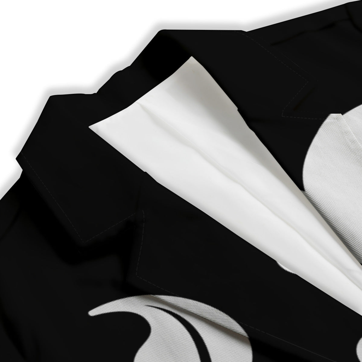 Axolotl White And Black Print Women's Blazer-grizzshop