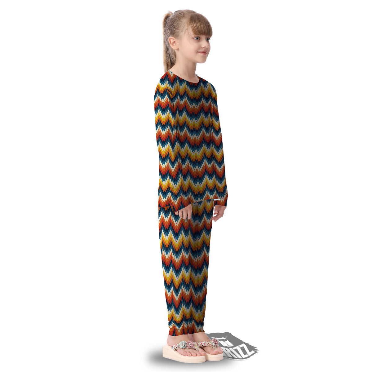 Aztec American Print Pattern Kid's Pajamas-grizzshop