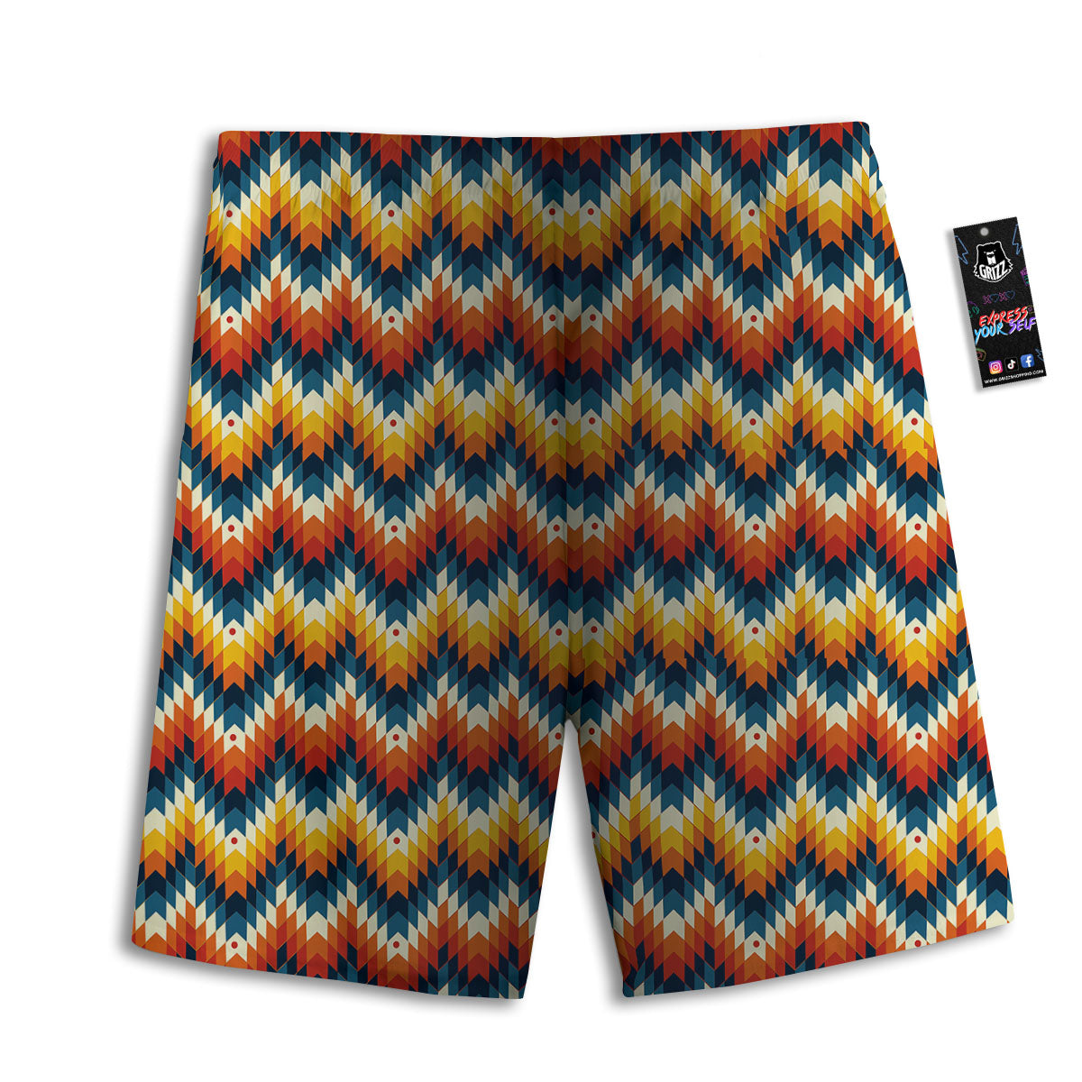 Aztec American Print Pattern Men's Athletic Shorts