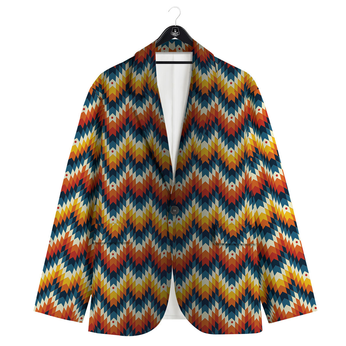 Aztec American Print Pattern Men's Sport Coat-grizzshop