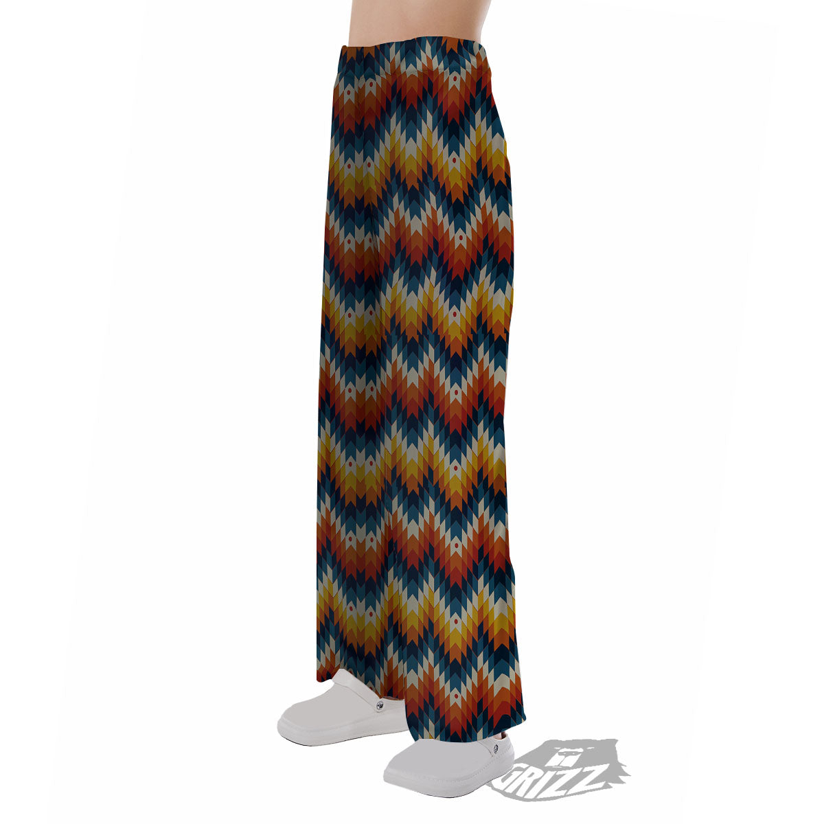Aztec American Print Pattern Pajama Pants-grizzshop