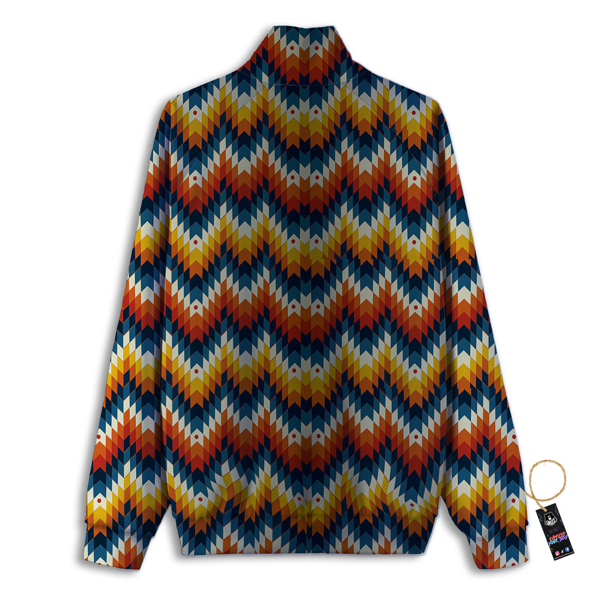 Aztec American Print Pattern Track Jacket-grizzshop
