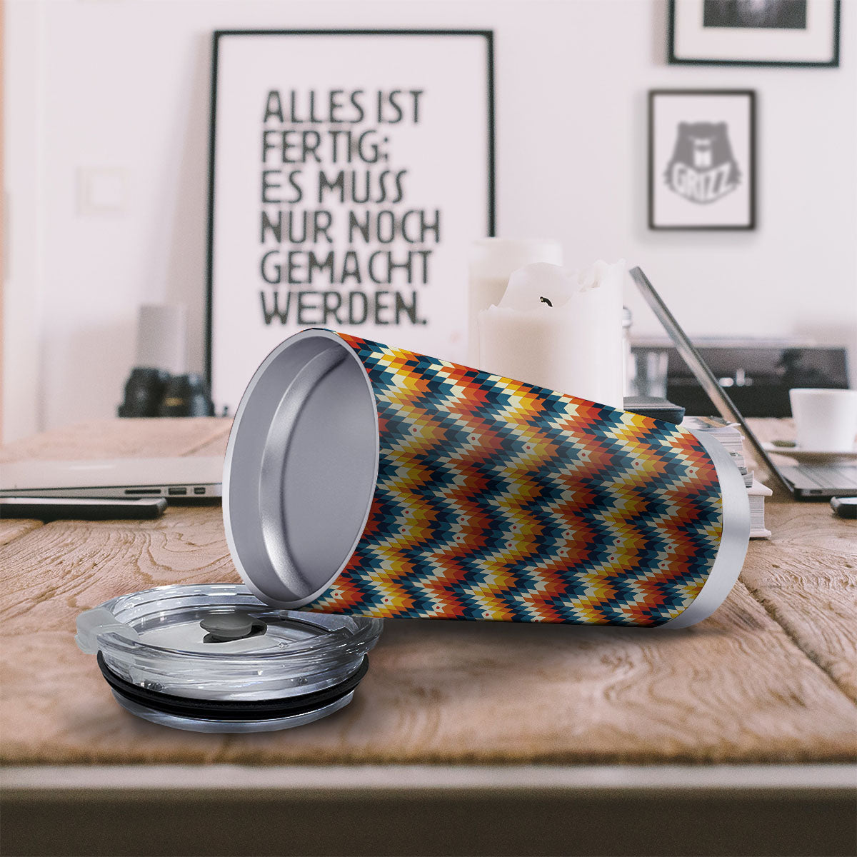 Aztec American Print Pattern Tumbler-grizzshop