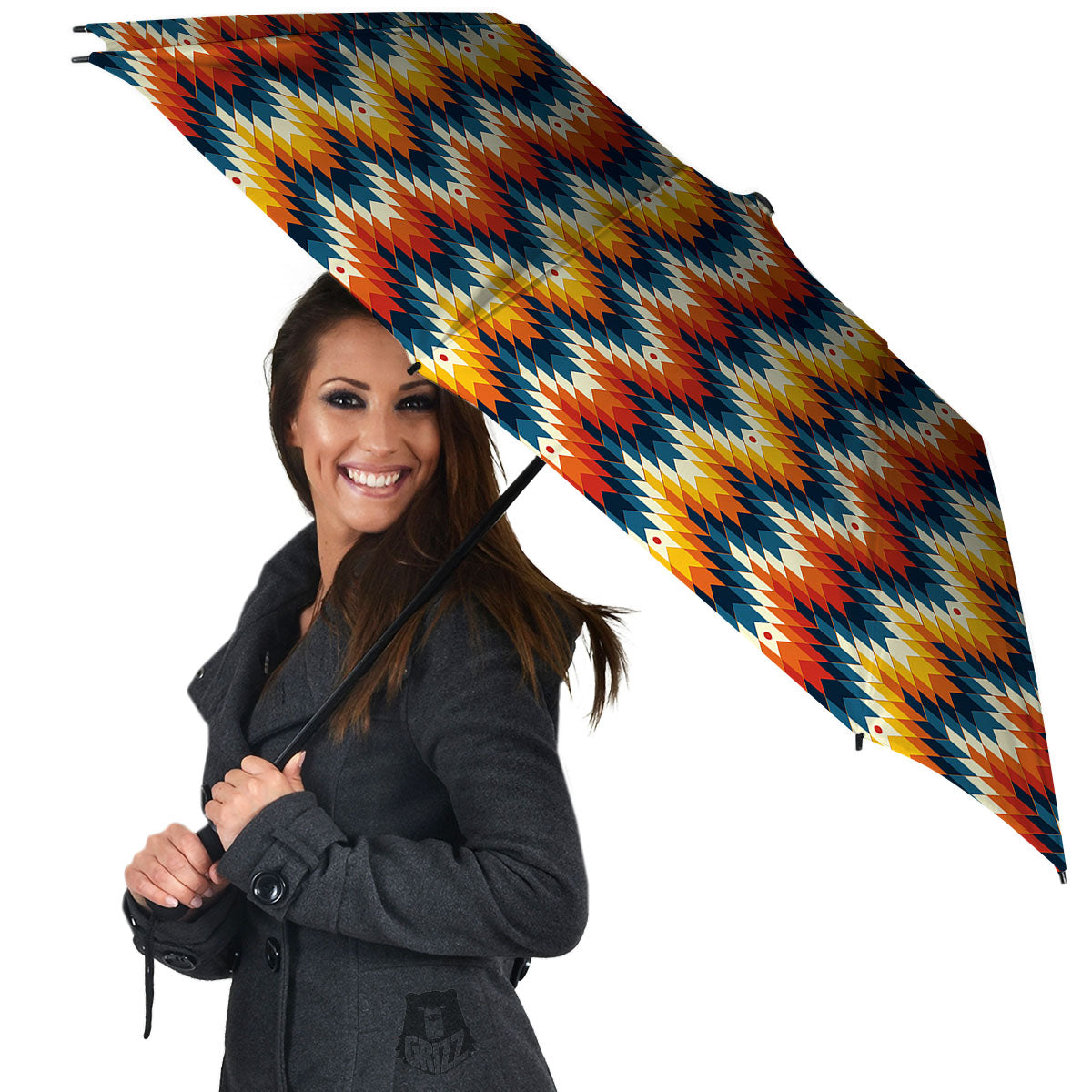 Aztec American Print Pattern Umbrella-grizzshop
