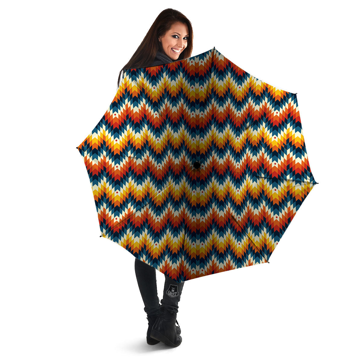 Aztec American Print Pattern Umbrella-grizzshop