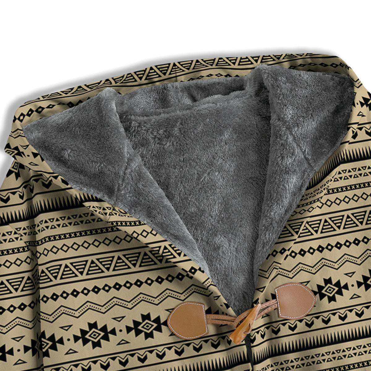 Aztec Beige And Black Print Pattern Men's Windbreaker Jacket-grizzshop