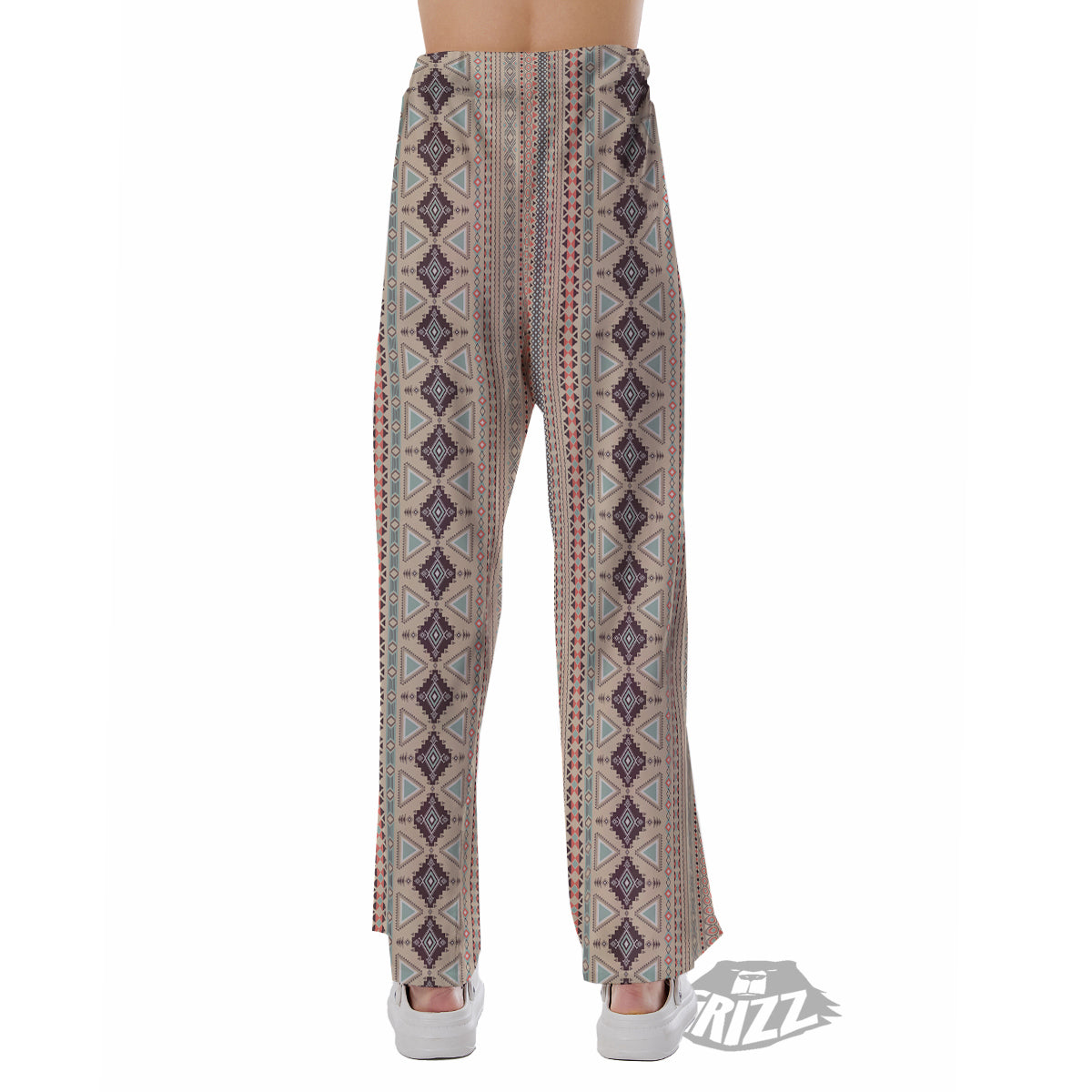 Aztec Beige Print Pattern Pajama Pants-grizzshop