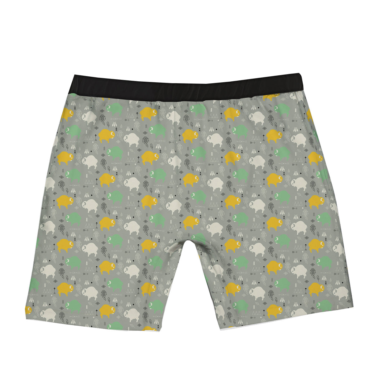 Aztec Bison Print Pattern Boxer Briefs-grizzshop
