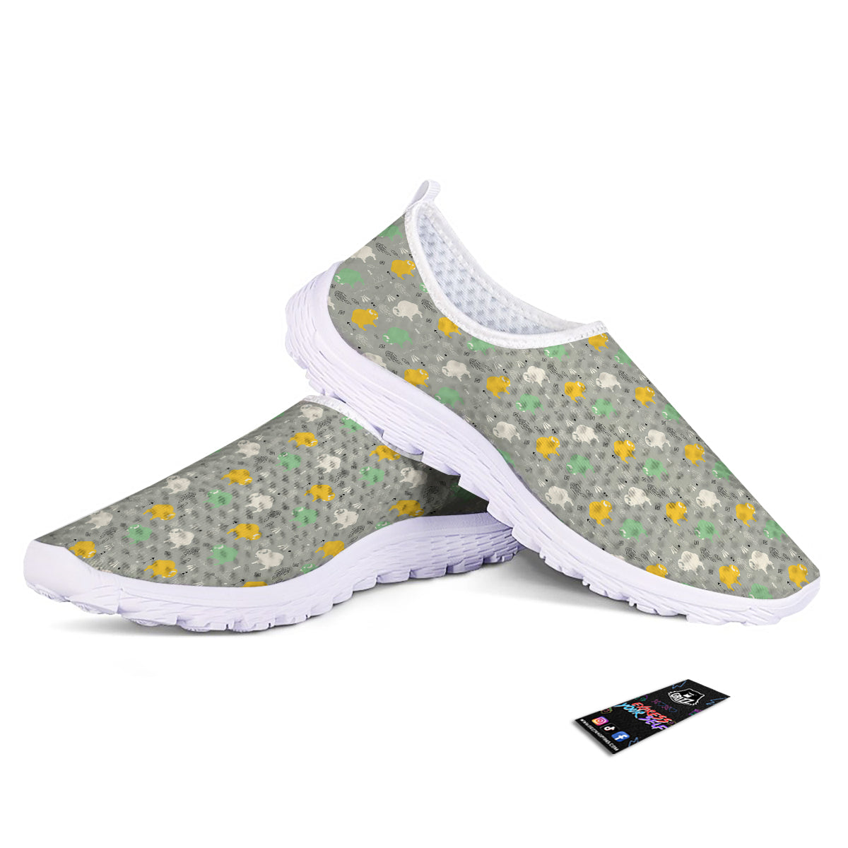 Aztec Bison Print Pattern Nurse Shoes-grizzshop