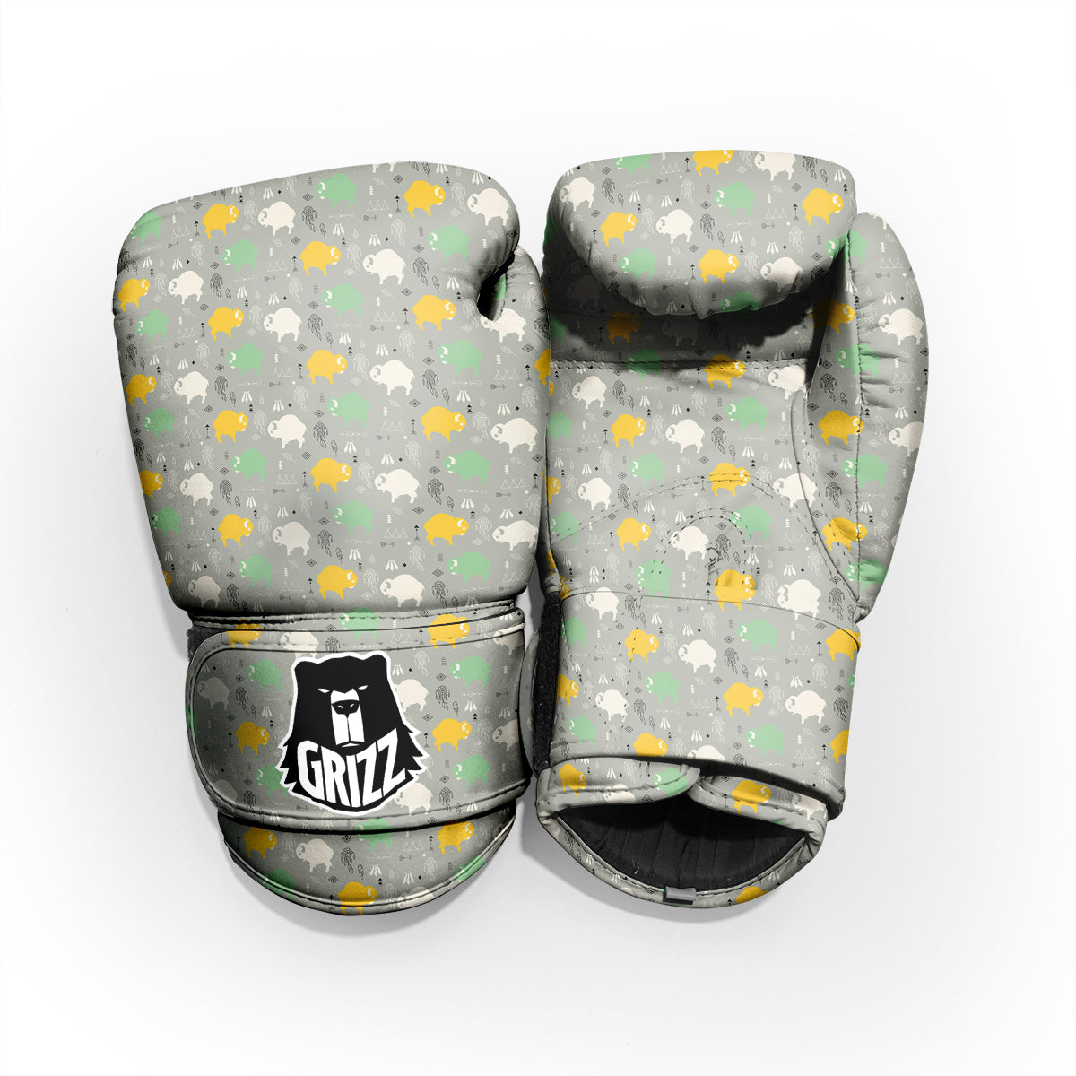 Aztec Bison Print Pattern Pro Boxing Glove