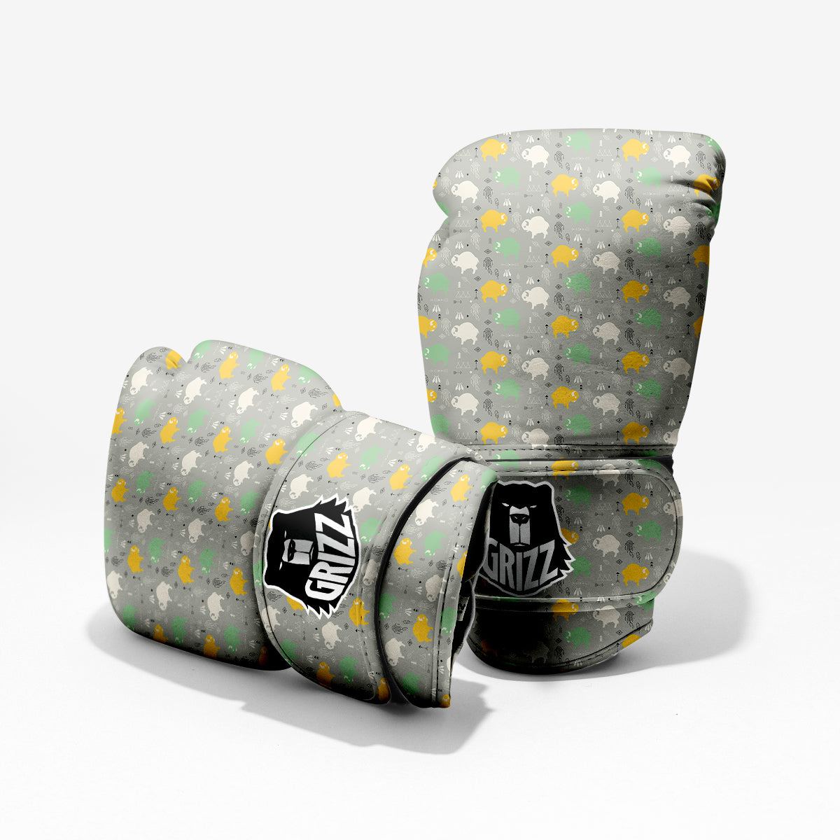Aztec Bison Print Pattern Pro Boxing Glove