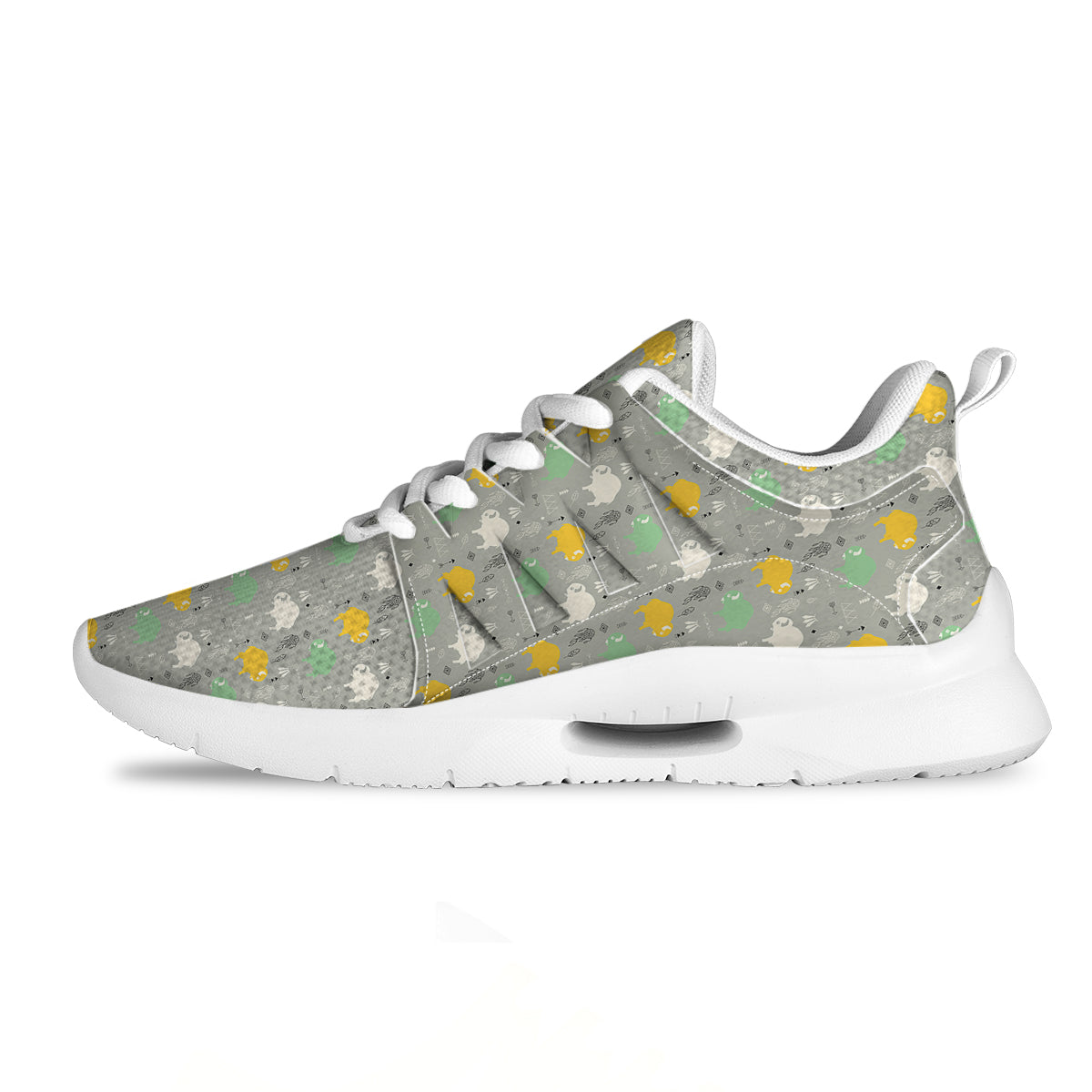 Aztec Bison Print Pattern Tennis Shoes-grizzshop