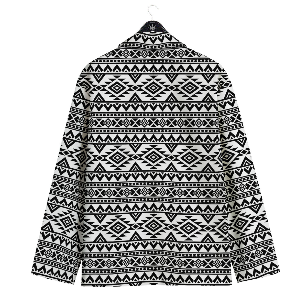 Aztec Black Ethnic Print Pattern Men's Sport Coat-grizzshop