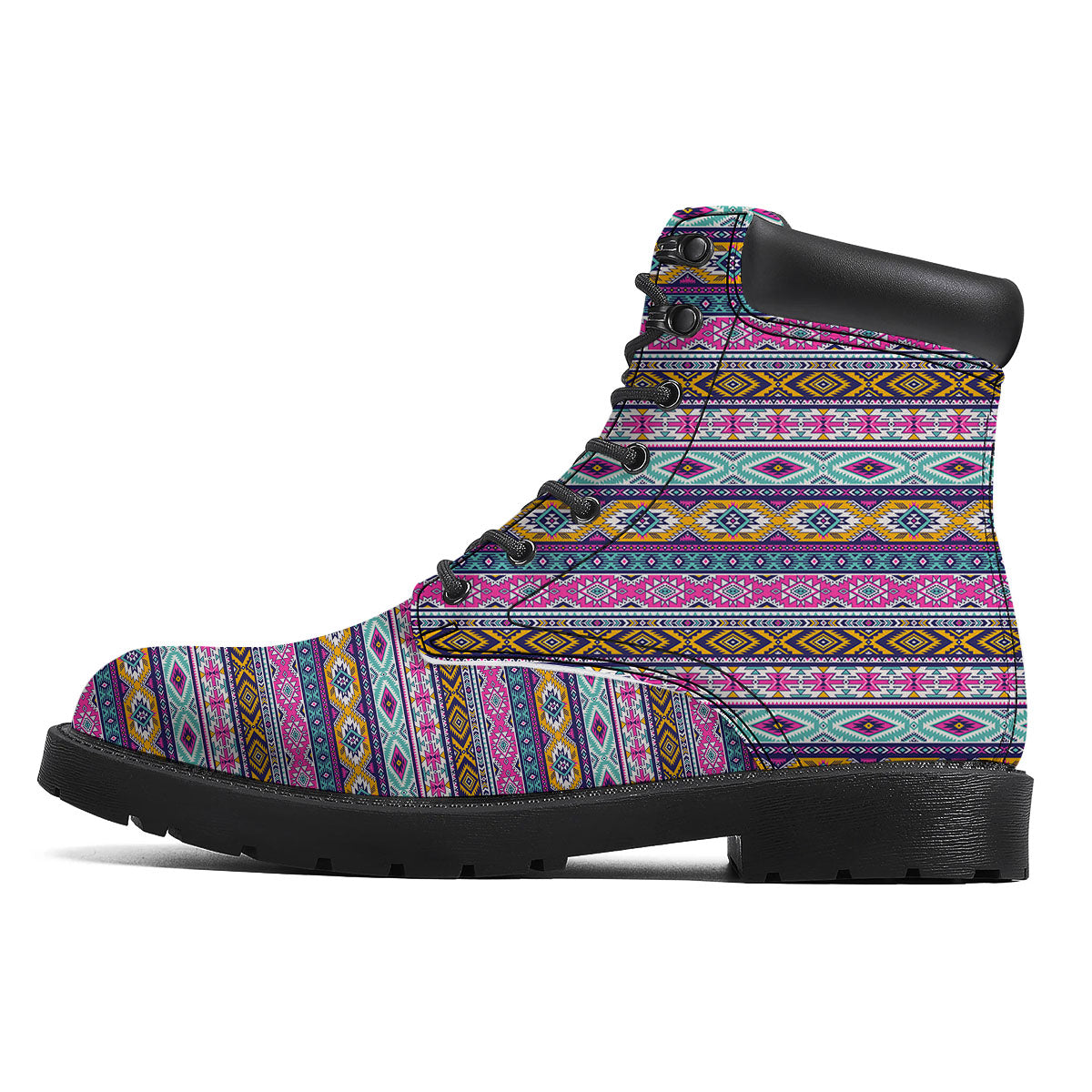 Aztec Bright Colors Print Pattern Boots-grizzshop