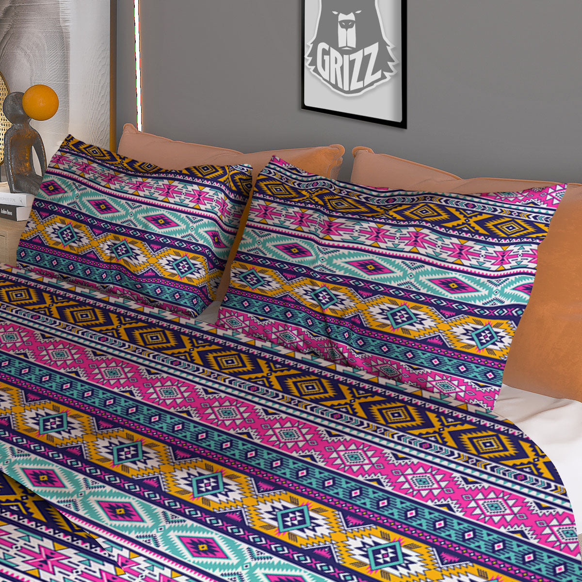 Aries Sign Black And Gold Print Duvet Cover Bedding Set