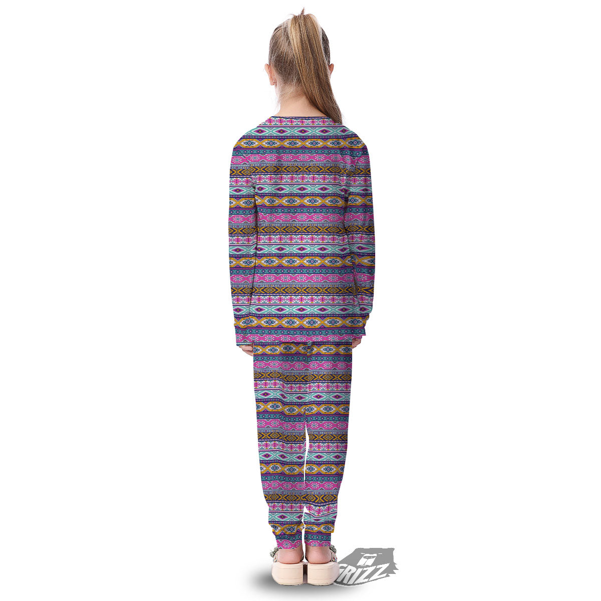Aztec Bright Colors Print Pattern Kid's Pajamas-grizzshop