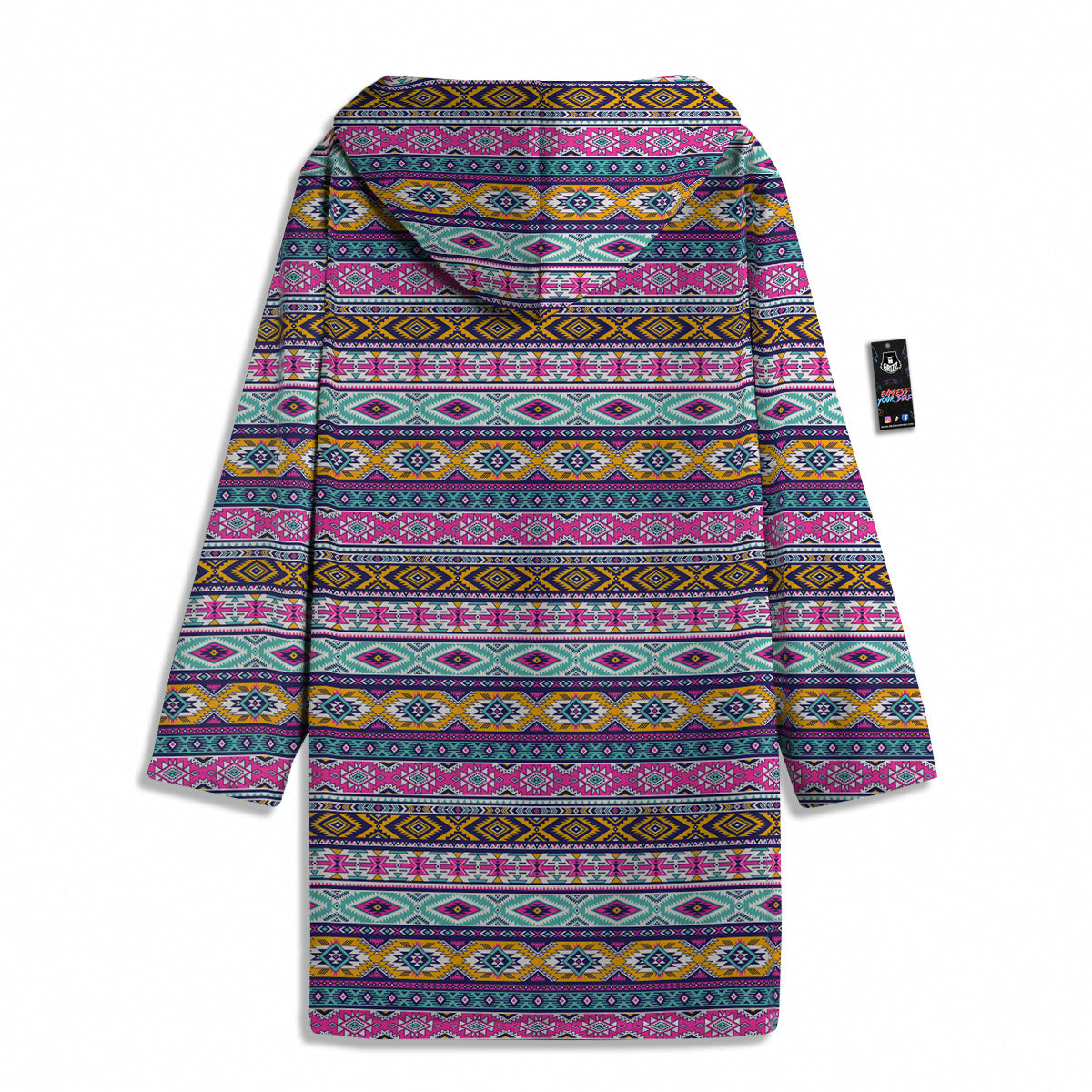 Aztec Bright Colors Print Pattern Men's Windbreaker Jacket-grizzshop