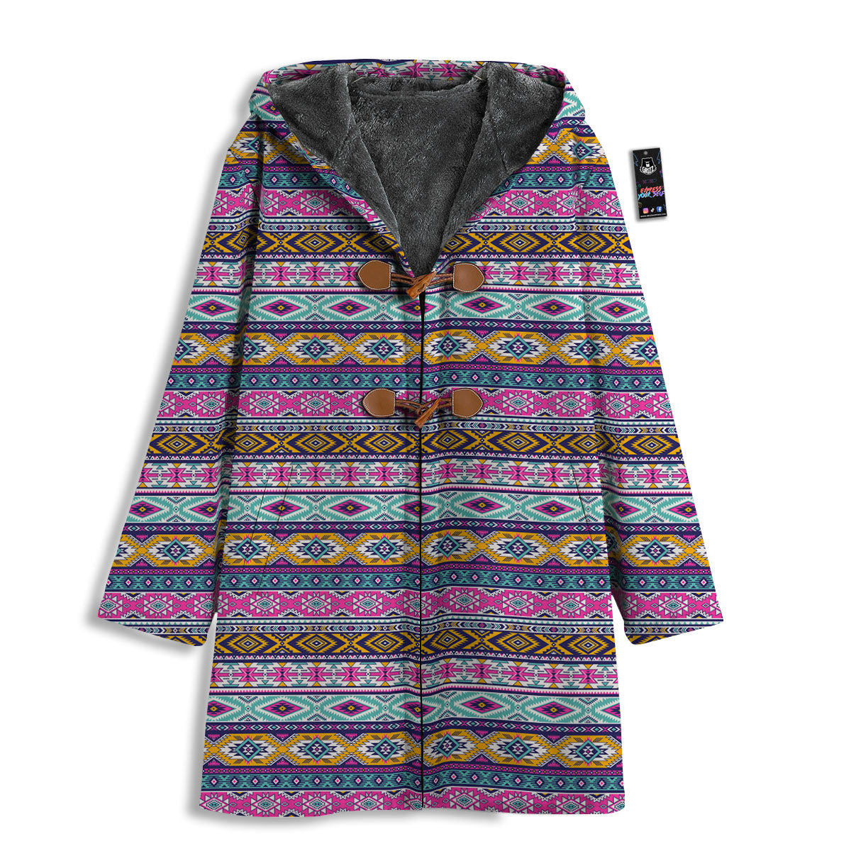 Aztec Bright Colors Print Pattern Men's Windbreaker Jacket-grizzshop