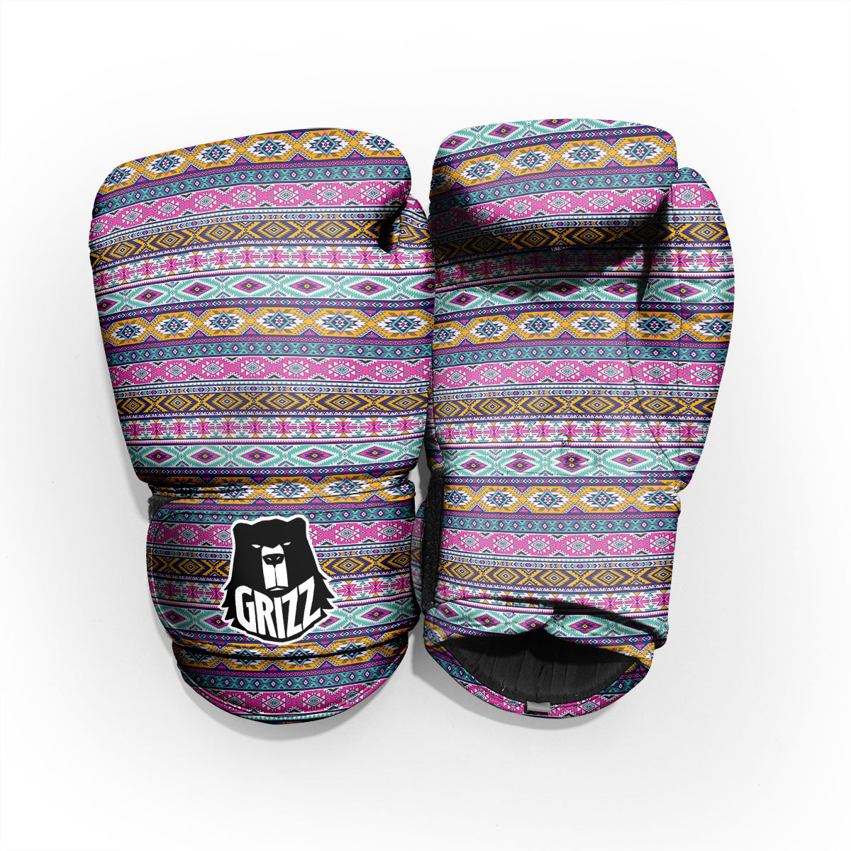 Aztec Bright Colors Print Pattern Pro Boxing Glove