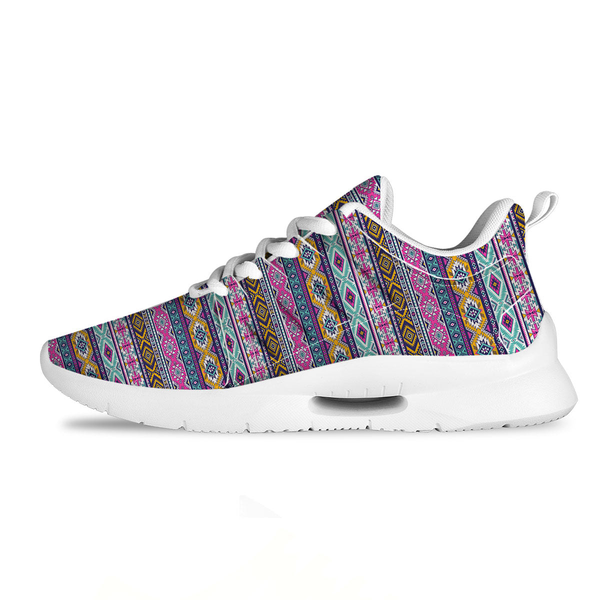 Aztec Bright Colors Print Pattern Tennis Shoes-grizzshop