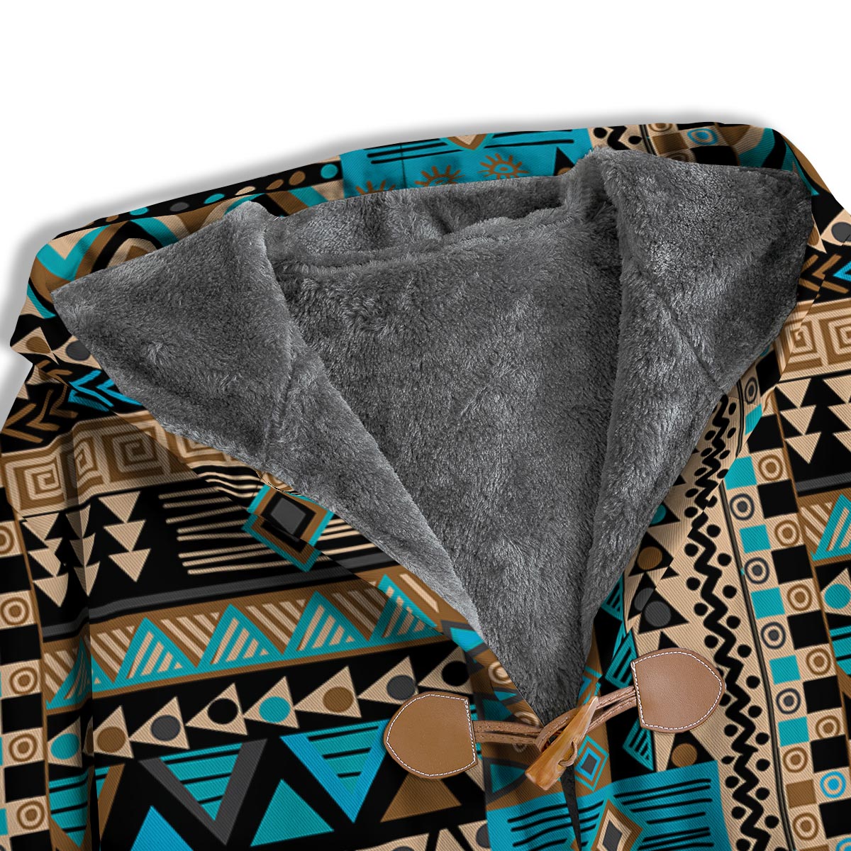 Aztec Brown And Teal Print Pattern Men's Windbreaker Jacket-grizzshop