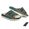 Aztec Brown And Teal Print Pattern Sandals-grizzshop