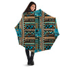 Aztec Brown And Teal Print Pattern Umbrella-grizzshop