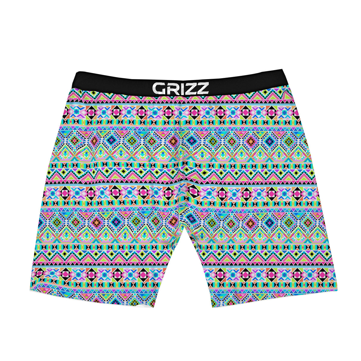 Aztec Colorful Print Pattern Boxer Briefs-grizzshop