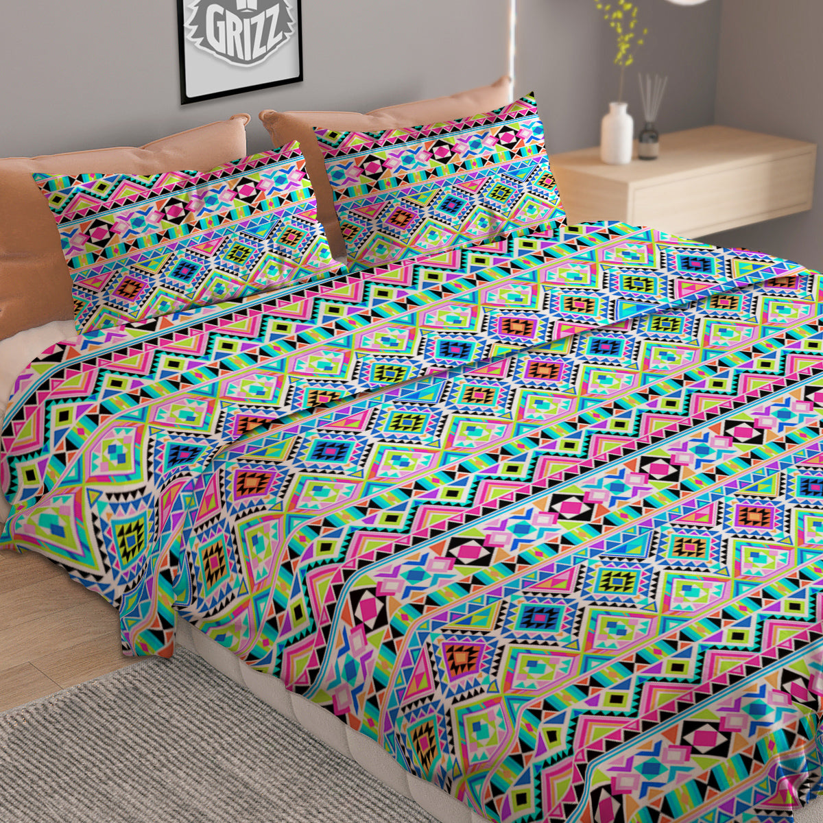 Artwork Glitter Gold Print Duvet Cover Bedding Set