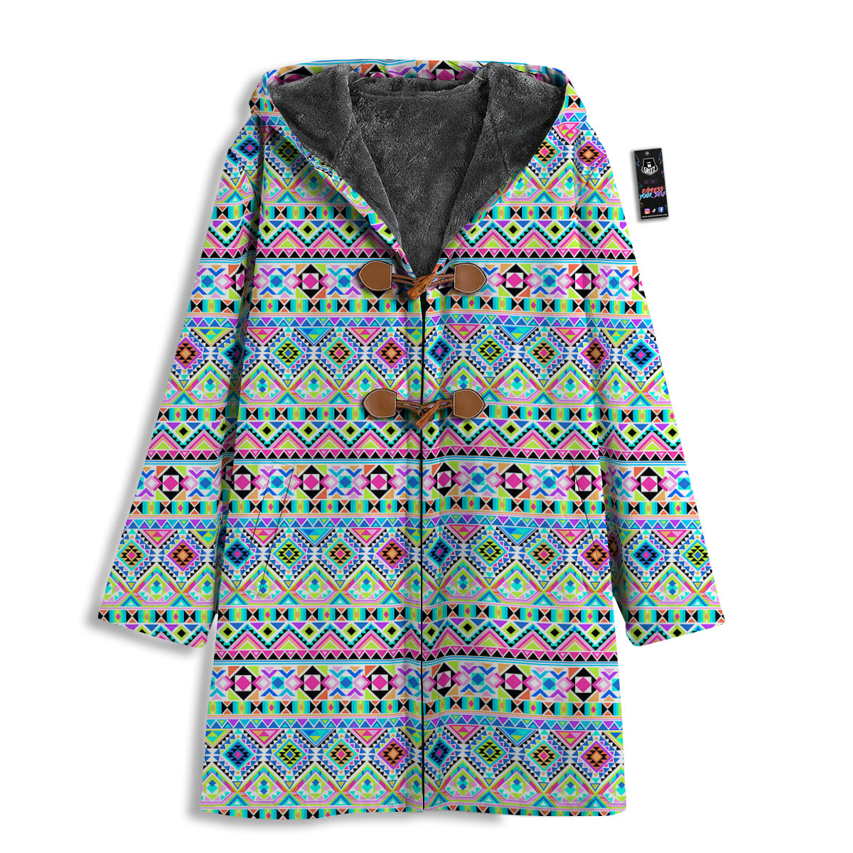 Aztec Colorful Print Pattern Men's Windbreaker Jacket-grizzshop