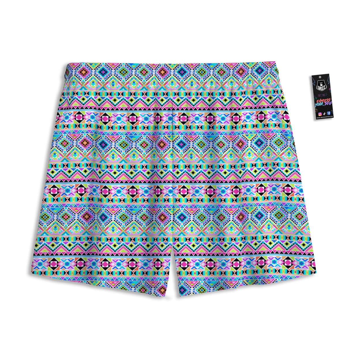 Artwork Glitter Gold Print Mesh Shorts
