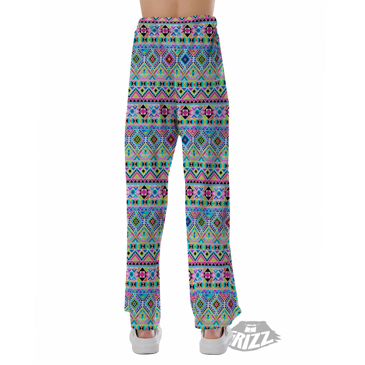 Aztec Colorful Print Pattern Pajama Pants-grizzshop