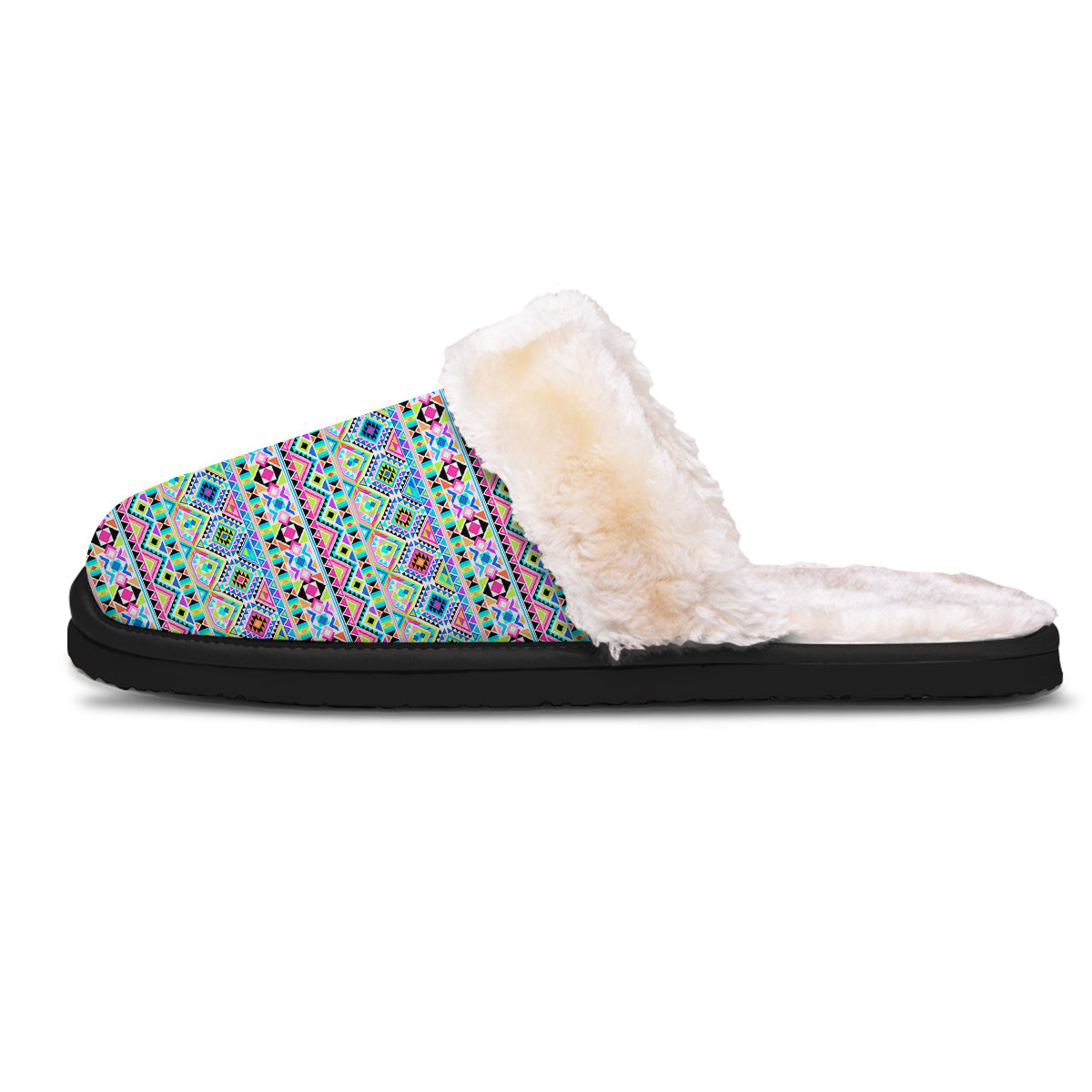 Aztec Colorful Print Pattern Slippers-grizzshop